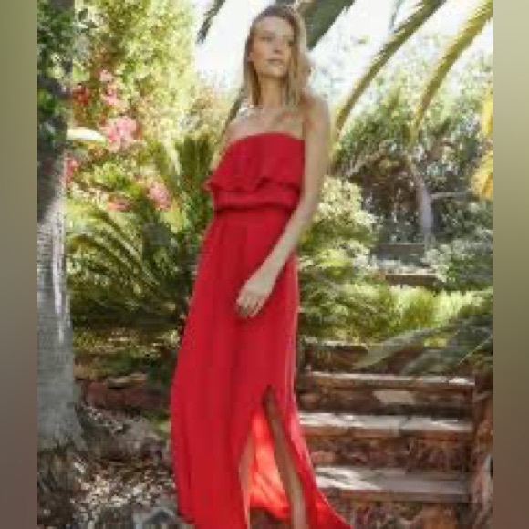 MICHAEL STARS NWOT TARA DOUBLE GAUZE STRAPLESS DRESS - Picture 7 of 13